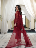 edenrobe Premium Festive Unstitched Organza 3Pc Suit EWU5V4-31265