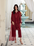 edenrobe Premium Festive Unstitched Organza 3Pc Suit EWU5V4-31265