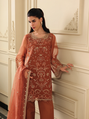 edenrobe Premium Festive Unstitched Organza 3Pc Suit EWU5V4-31269