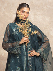 edenrobe Premium Festive Unstitched Organza 3Pc Suit EWU5V4-31273
