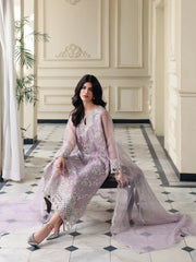 edenrobe Premium Festive Unstitched Organza 3Pc Suit EWU5V4-31274