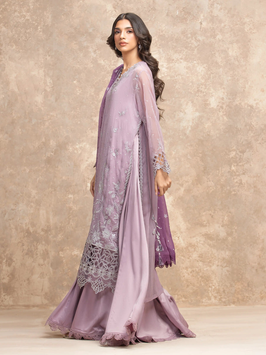 edenrobe Premium Festive Unstitched Chiffon 3Pc Suit EWU5V5-31300