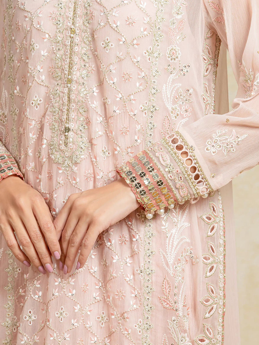 edenrobe Premium Festive Unstitched Chiffon 3Pc Suit EWU5V5-31302