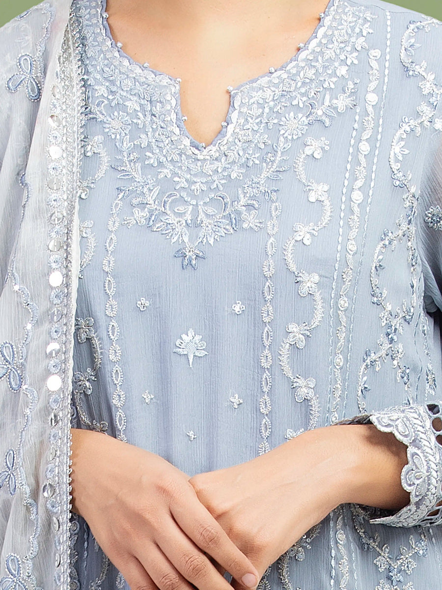 edenrobe Premium Festive Unstitched Chiffon 3Pc Suit EWU5V5-31303