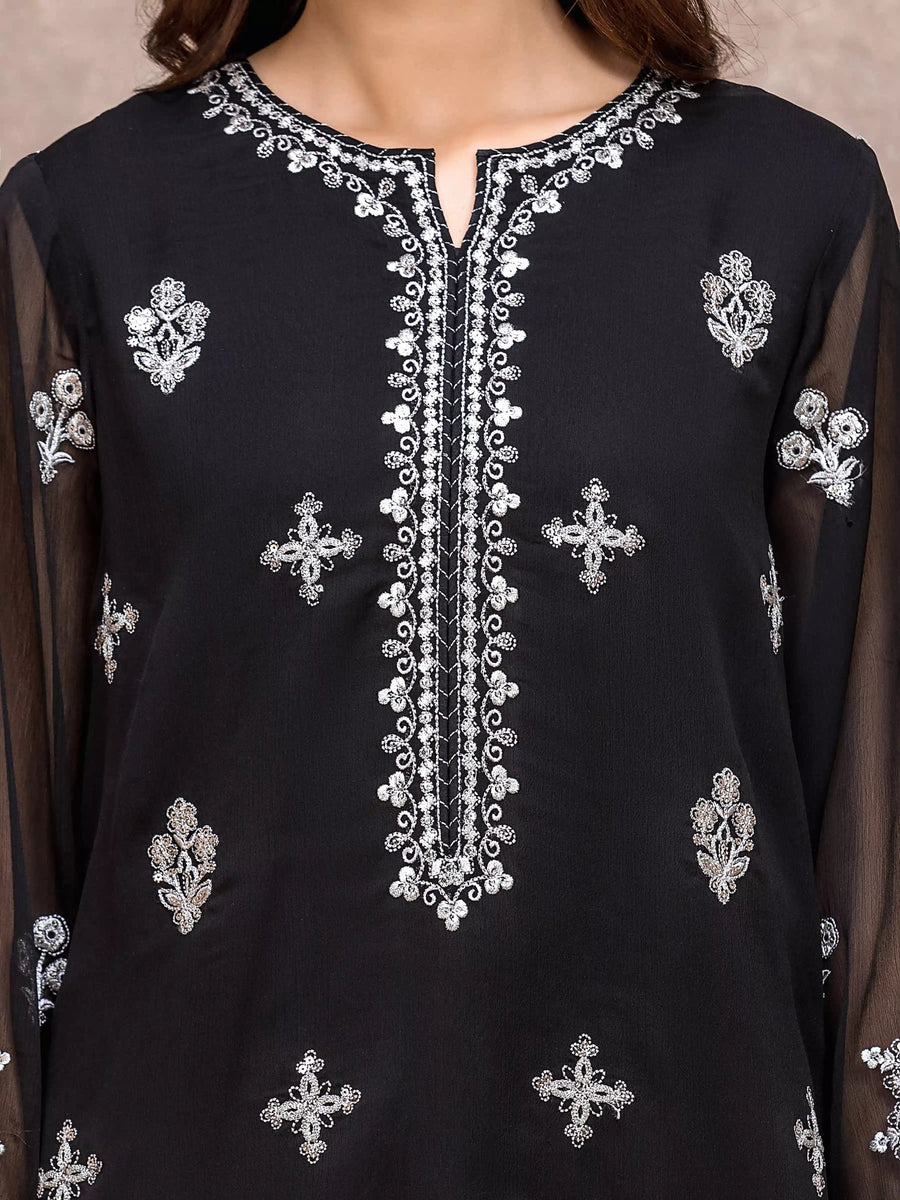 edenrobe Premium Festive Unstitched Chiffon 3Pc Suit EWU5V5-31304