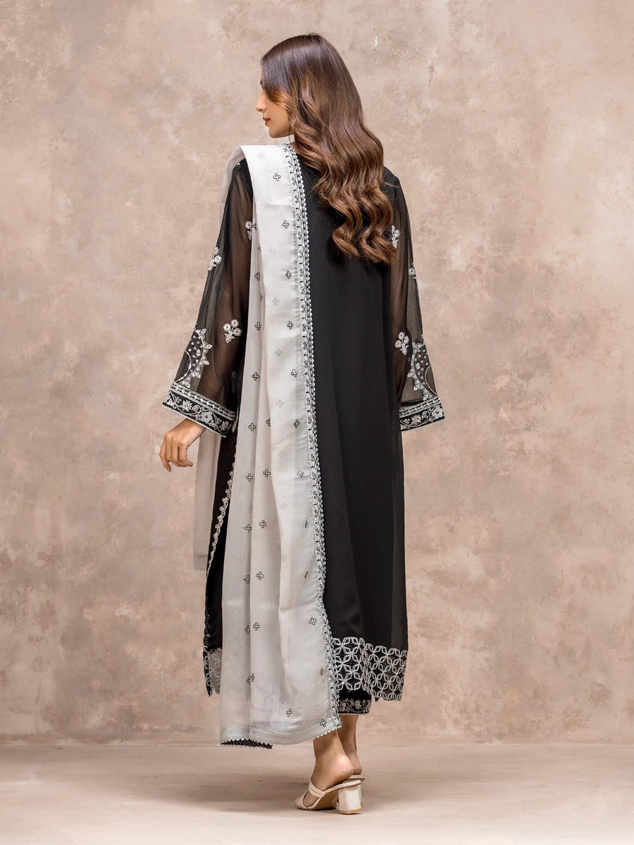 edenrobe Premium Festive Unstitched Chiffon 3Pc Suit EWU5V5-31304