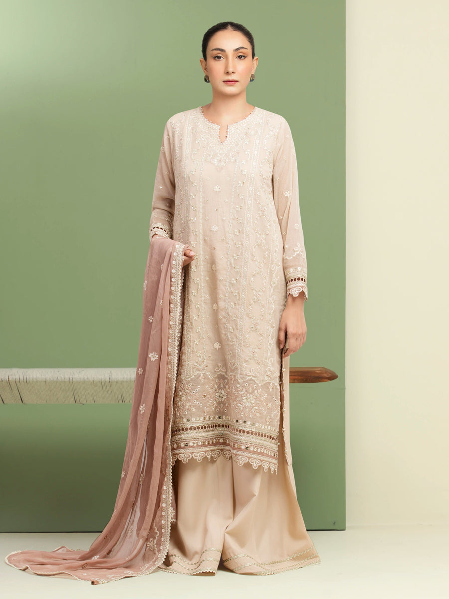 edenrobe Premium Festive Unstitched Chiffon 3Pc Suit EWU5V5-31305