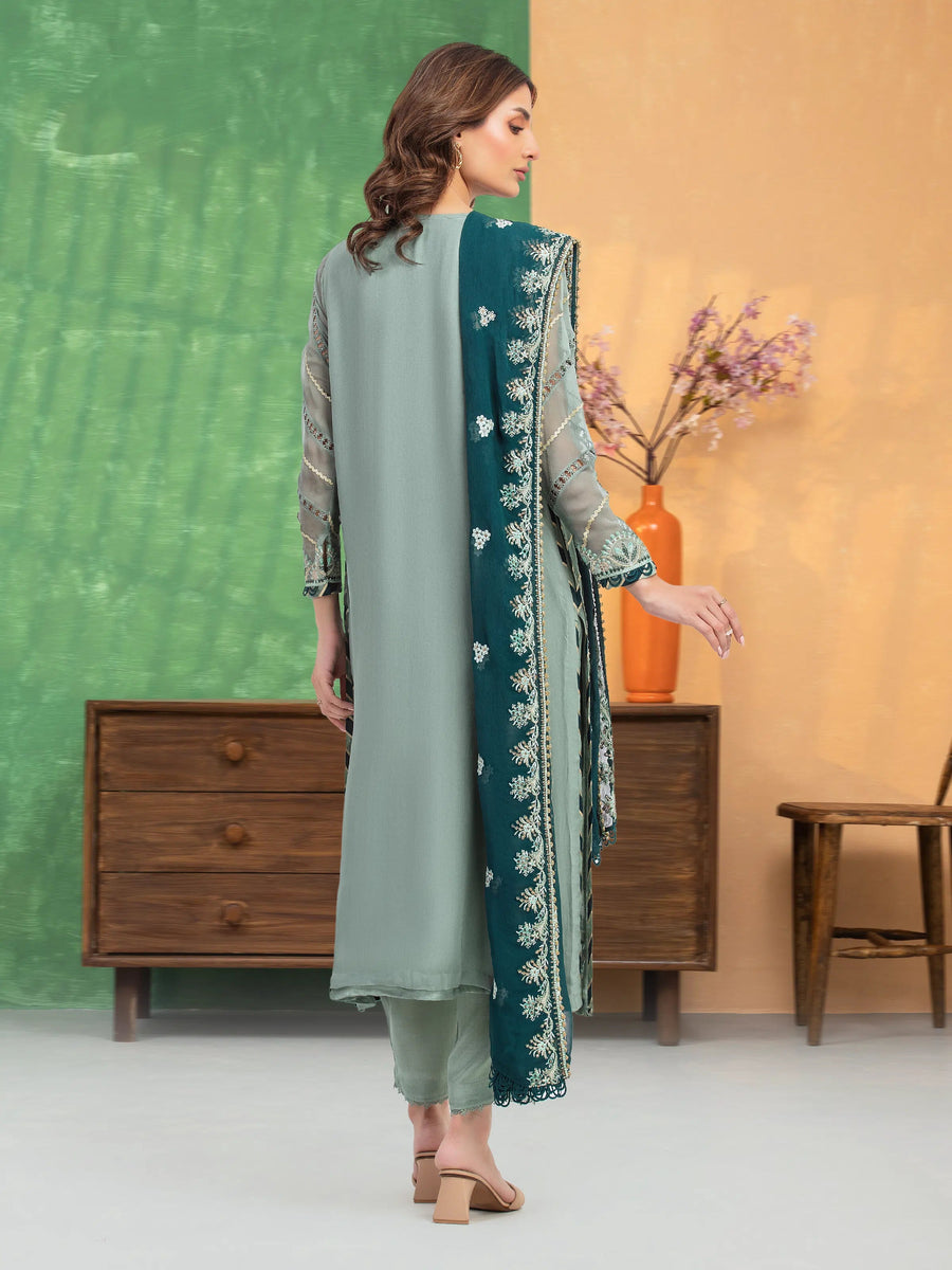 edenrobe Premium Festive Unstitched Chiffon 3Pc Suit EWU5V5-31307