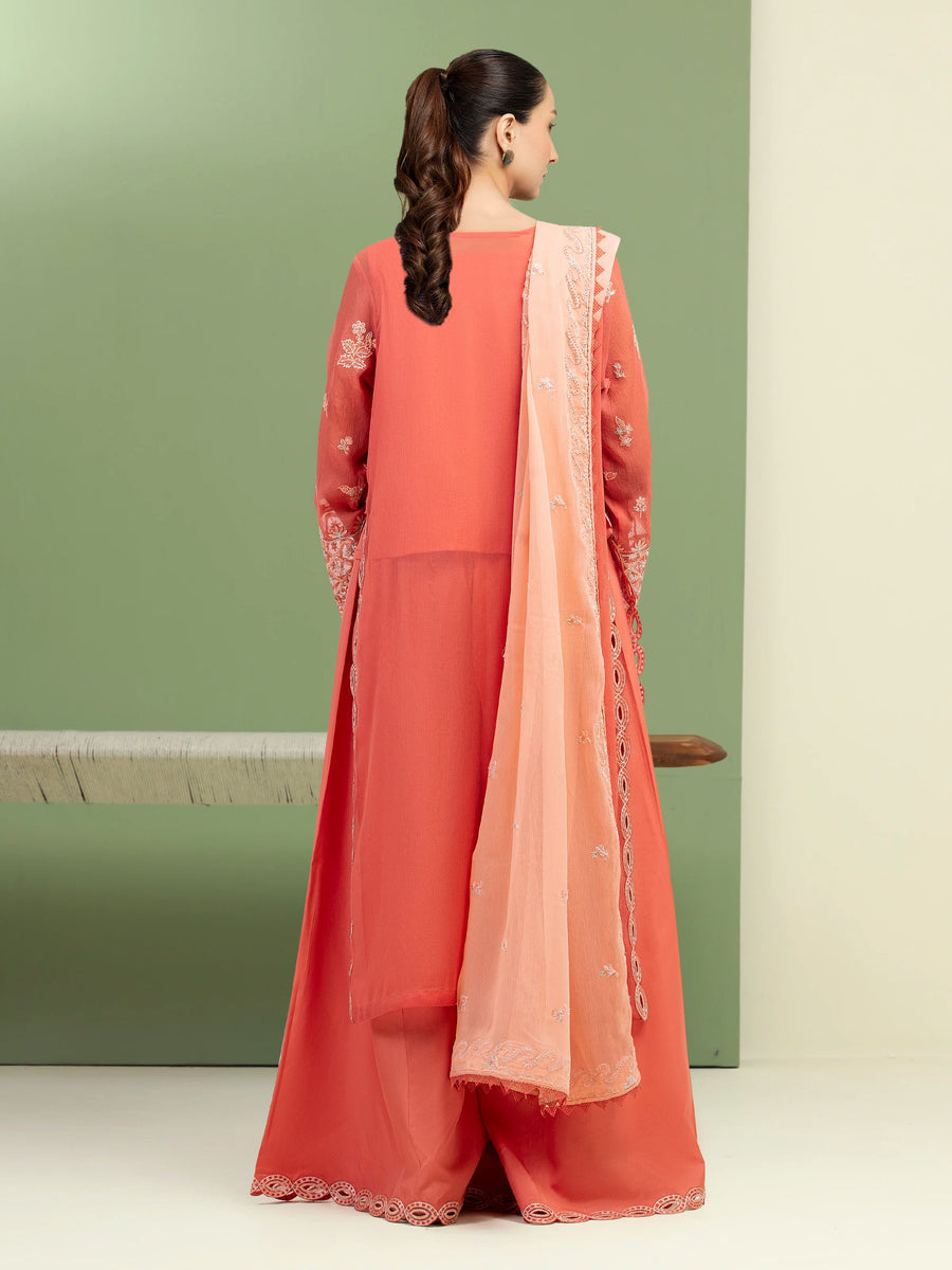 edenrobe Premium Festive Unstitched Chiffon 3Pc Suit EWU5V5-31308