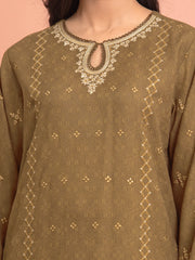 edenrobe Premium Embroidered Dobby Unstitched 3Pc Suit EWU5V7-30261