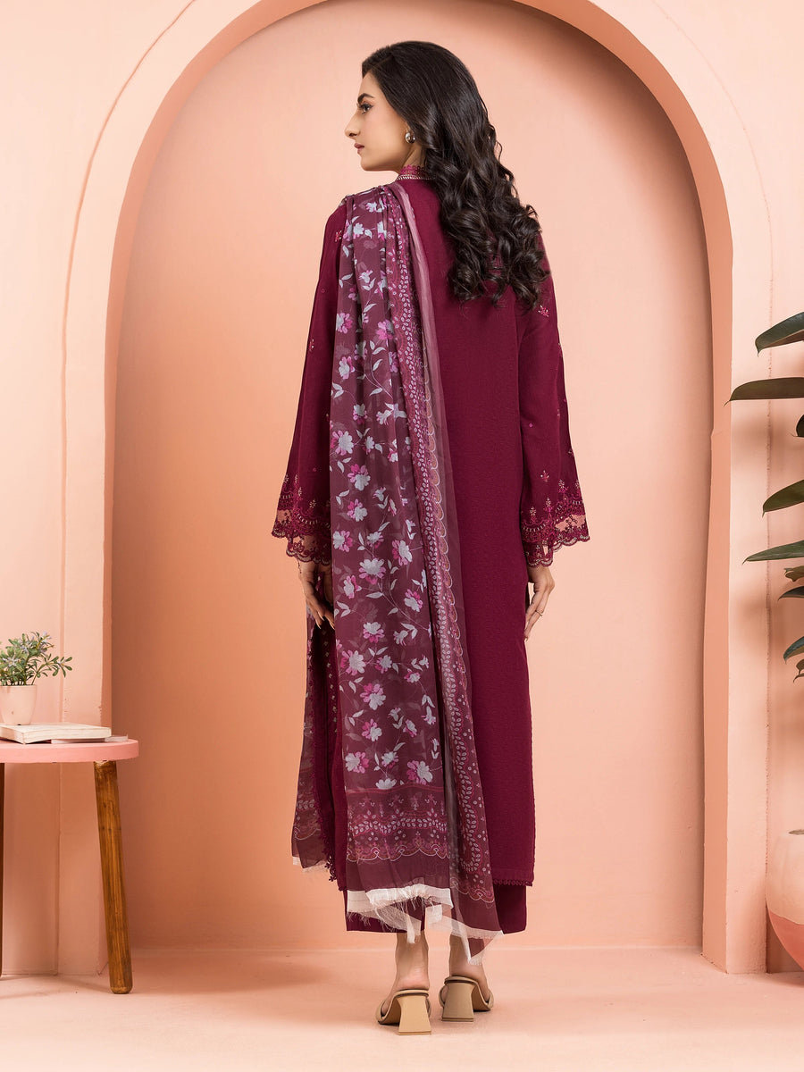 edenrobe Premium Embroidered Dobby Unstitched 3Pc Suit EWU5V7-30262