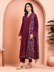 edenrobe Premium Embroidered Dobby Unstitched 3Pc Suit EWU5V7-30262