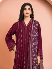 edenrobe Premium Embroidered Dobby Unstitched 3Pc Suit EWU5V7-30262