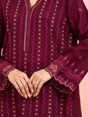 edenrobe Premium Embroidered Dobby Unstitched 3Pc Suit EWU5V7-30262