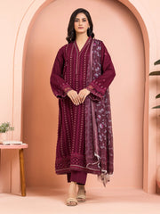 edenrobe Premium Embroidered Dobby Unstitched 3Pc Suit EWU5V7-30262