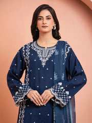 edenrobe Premium Lawn Unstitched Embroidered 3Pc Suit EWU5V7-30265