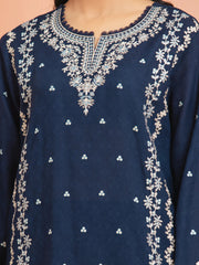 edenrobe Premium Lawn Unstitched Embroidered 3Pc Suit EWU5V7-30265