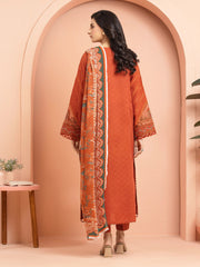 edenrobe Premium Embroidered Dobby Unstitched 3Pc Suit EWU5V7-30269