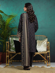 edenrobe Premium Embroidered Dobby Unstitched 3Pc Suit EWU5V7-30364