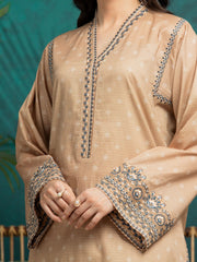 edenrobe Premium Embroidered Dobby Unstitched 3Pc Suit EWU5V7-30365