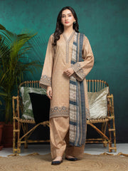 edenrobe Premium Embroidered Dobby Unstitched 3Pc Suit EWU5V7-30365