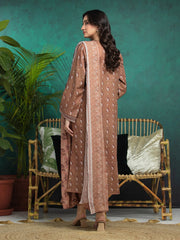 edenrobe Premium Embroidered Dobby Unstitched 3Pc Suit EWU5V7-30368