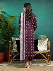 edenrobe Premium Embroidered Dobby Unstitched 3Pc Suit EWU5V7-30369
