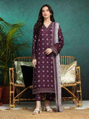 edenrobe Premium Embroidered Dobby Unstitched 3Pc Suit EWU5V7-30369