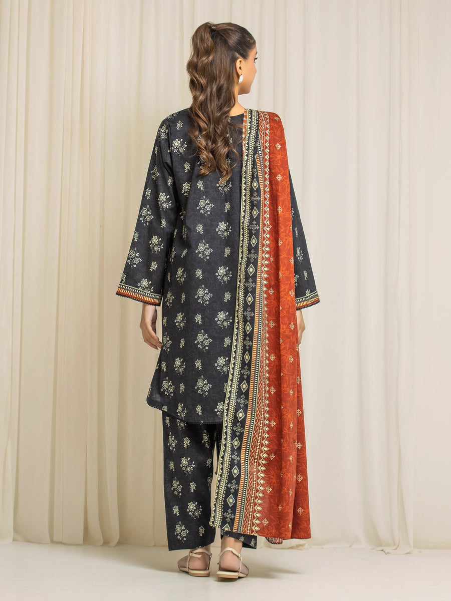 edenrobe Allure Lawn Unstitched Printed 3Pc Suit EWU6A1-35286