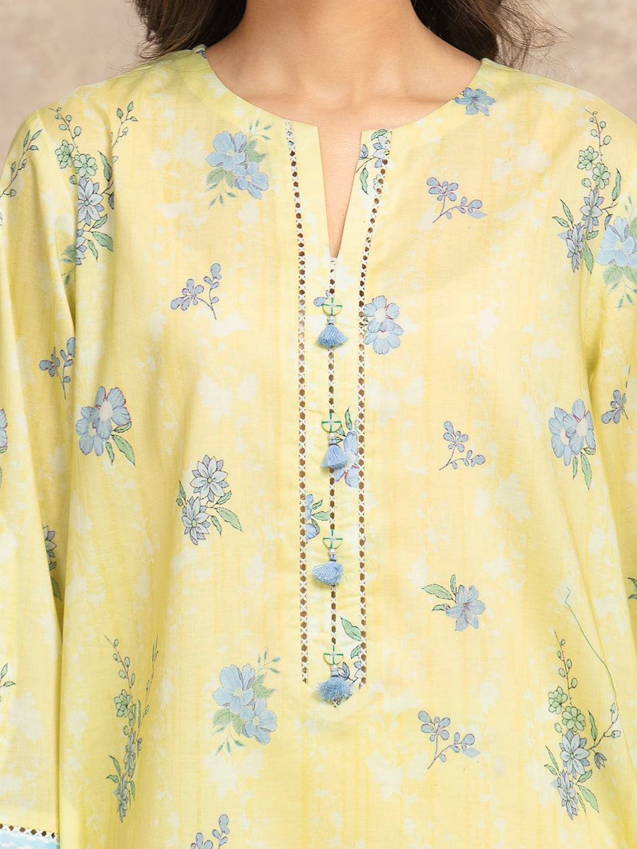 edenrobe Allure Lawn Unstitched Printed 3Pc Suit EWU6A1-36502