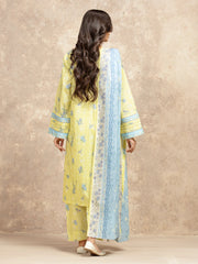 edenrobe Allure Lawn Unstitched Printed 3Pc Suit EWU6A1-36502