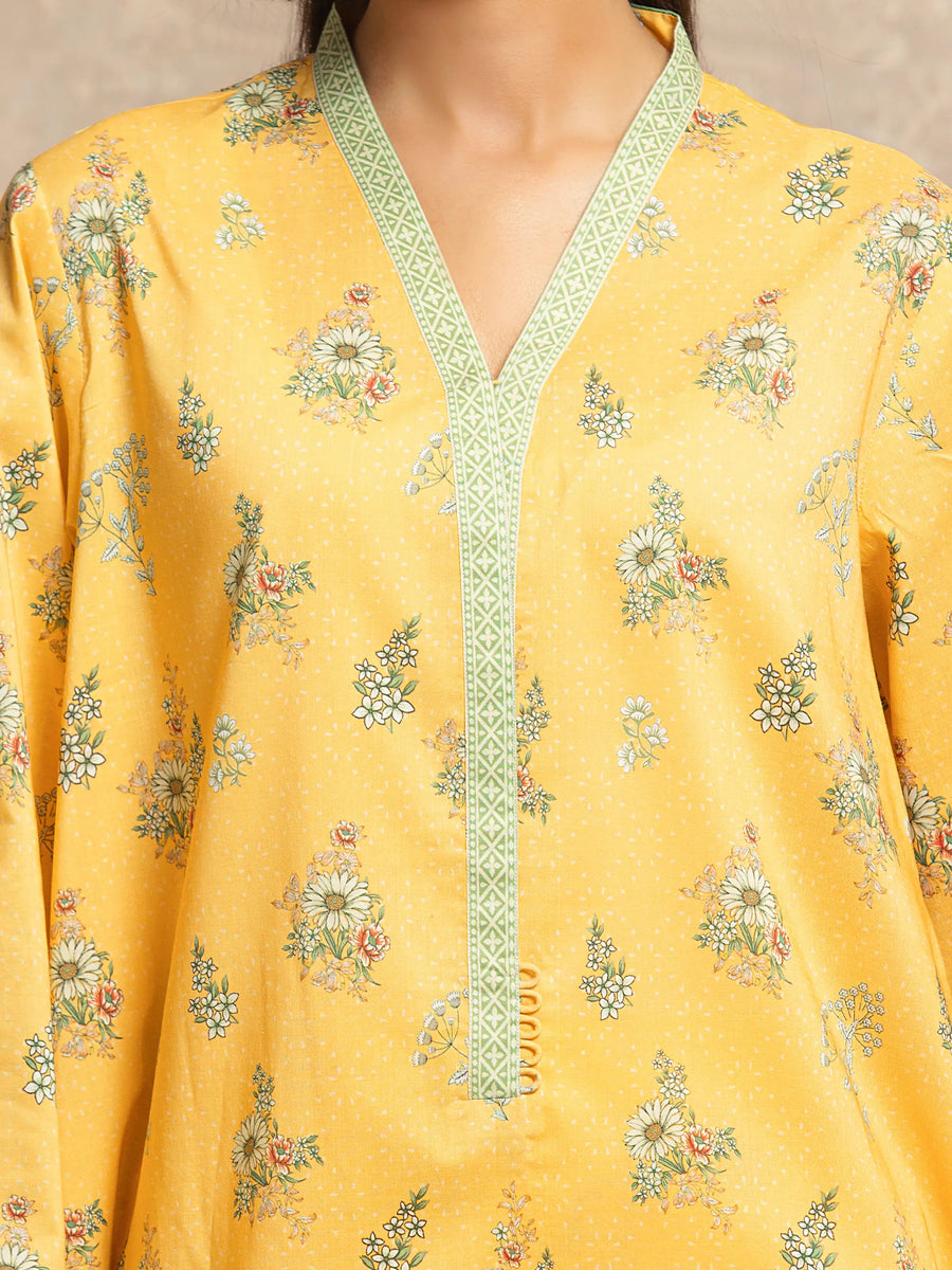 edenrobe Allure Lawn Unstitched Printed 3Pc Suit EWU6A1-36504