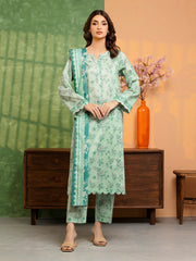 edenrobe Allure Lawn Unstitched Printed 3Pc Suit EWU6A1-36506