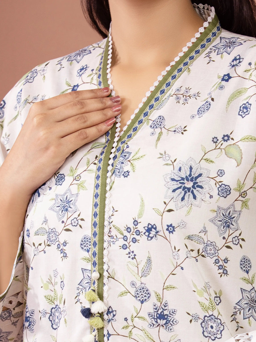 edenrobe Allure Lawn Unstitched Printed 3Pc Suit EWU6A1-36507