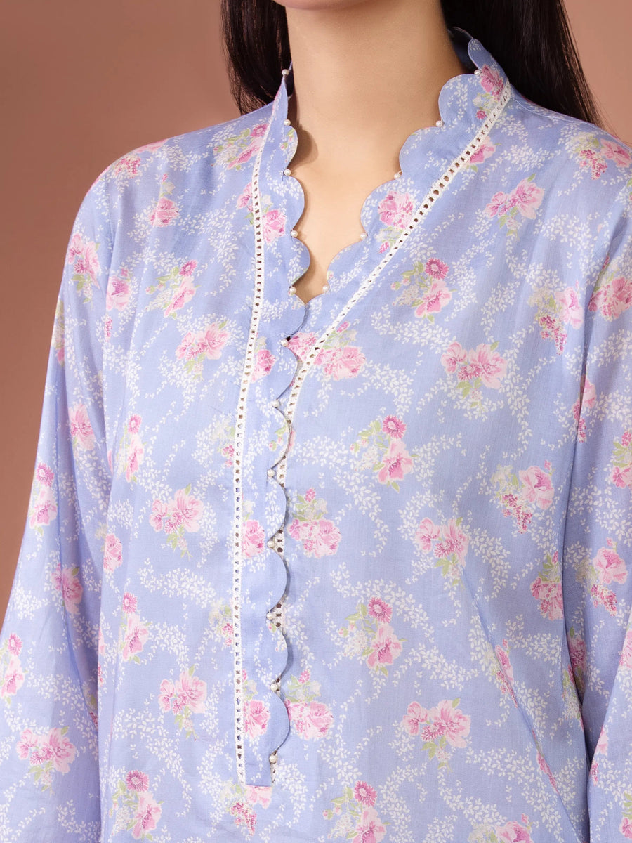 edenrobe Allure Lawn Unstitched Printed 3Pc Suit EWU6A1-36508