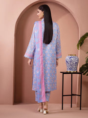 edenrobe Allure Lawn Unstitched Printed 3Pc Suit EWU6A1-36508