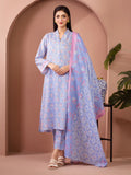 edenrobe Allure Lawn Unstitched Printed 3Pc Suit EWU6A1-36508