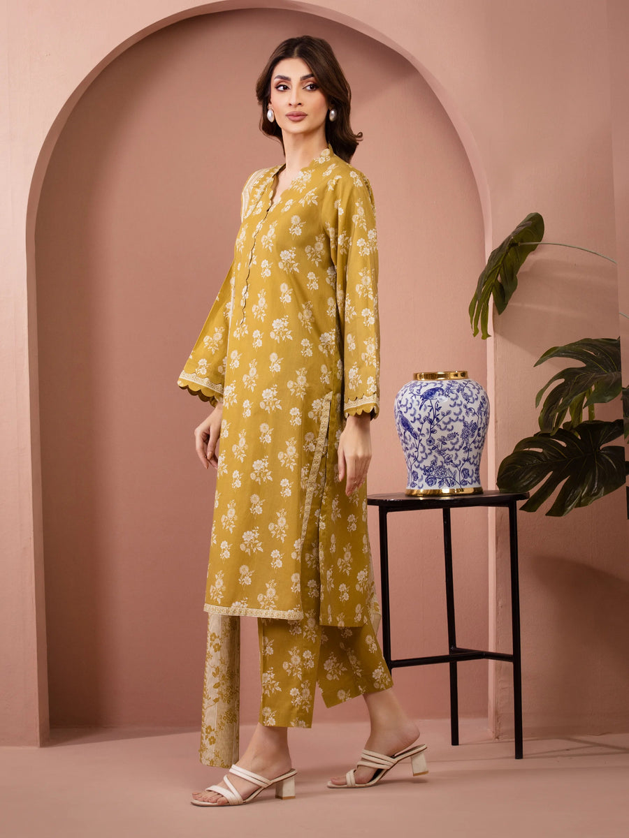 edenrobe Allure Lawn Unstitched Printed 3Pc Suit EWU6A1-36510