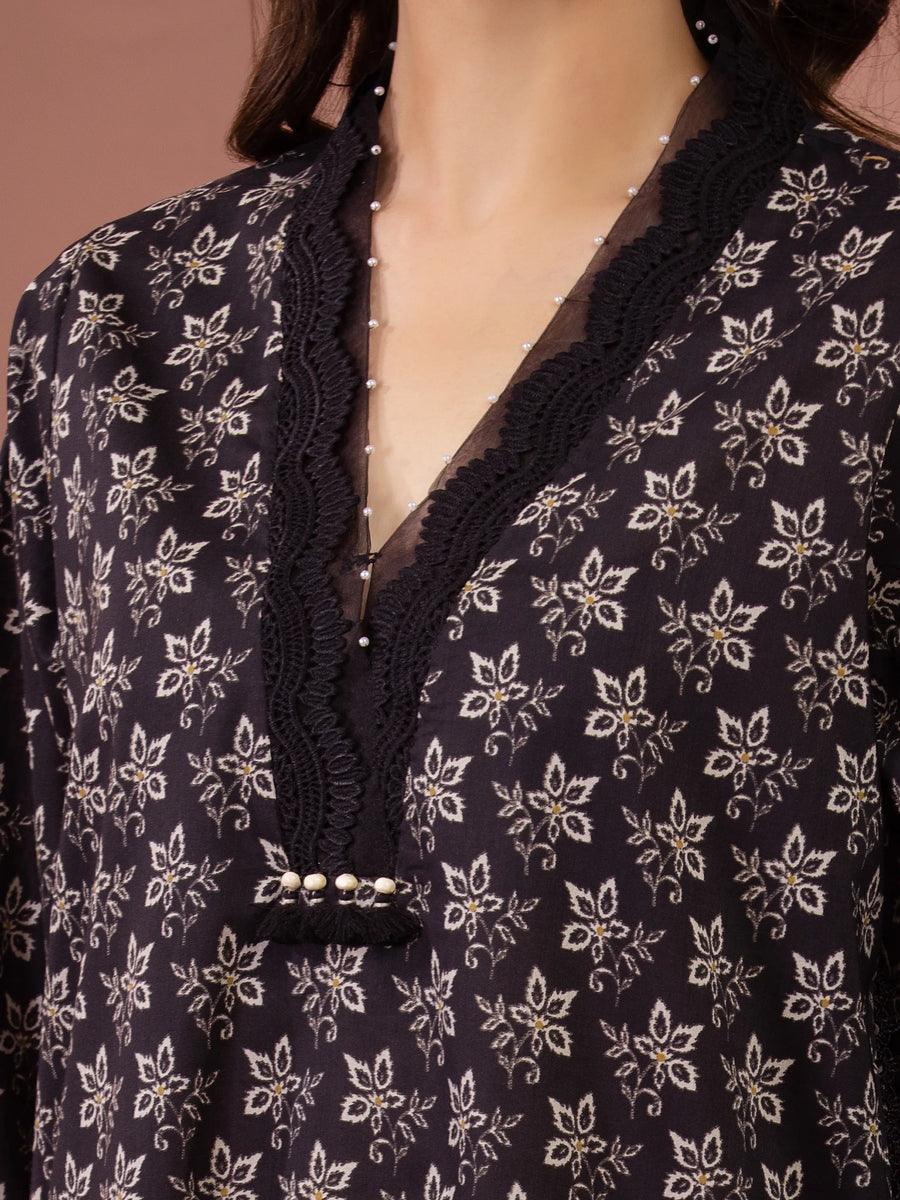 edenrobe Allure Lawn Unstitched Printed 3Pc Suit EWU6A1-36511