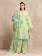 edenrobe Allure Lawn Unstitched Printed 3Pc Suit EWU6A1-36514