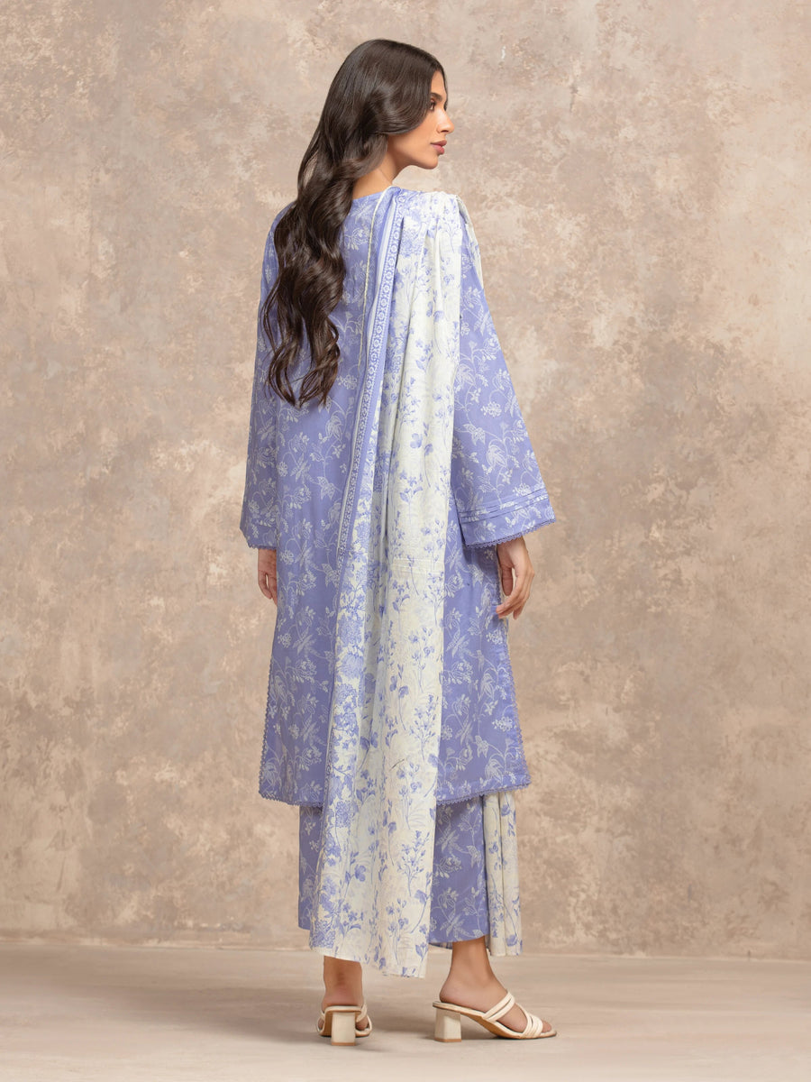 edenrobe Allure Lawn Unstitched Printed 3Pc Suit EWU6A1-36515
