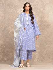 edenrobe Allure Lawn Unstitched Printed 3Pc Suit EWU6A1-36515