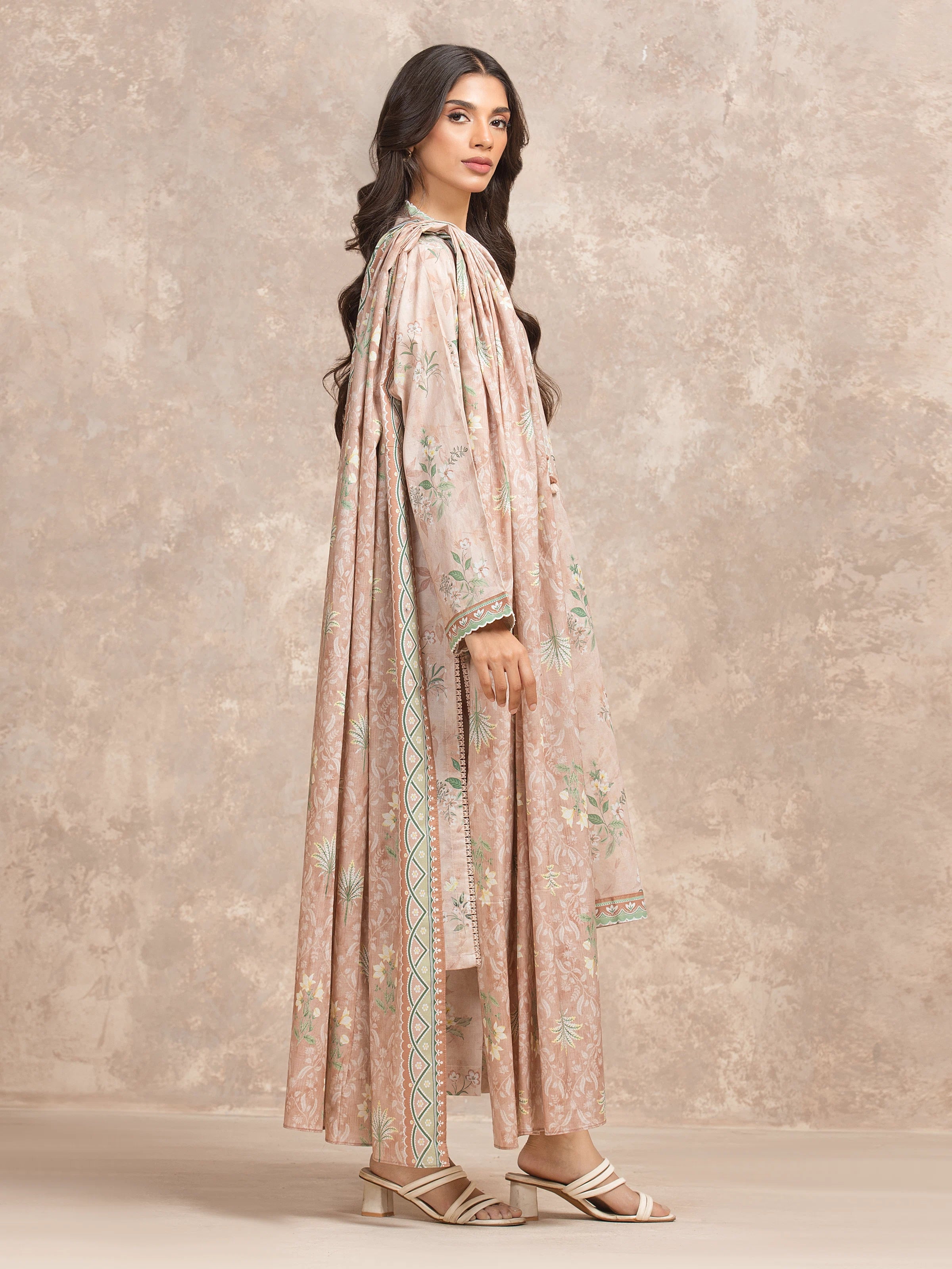 edenrobe Allure Lawn Unstitched Printed 3Pc Suit EWU6A1-36516
