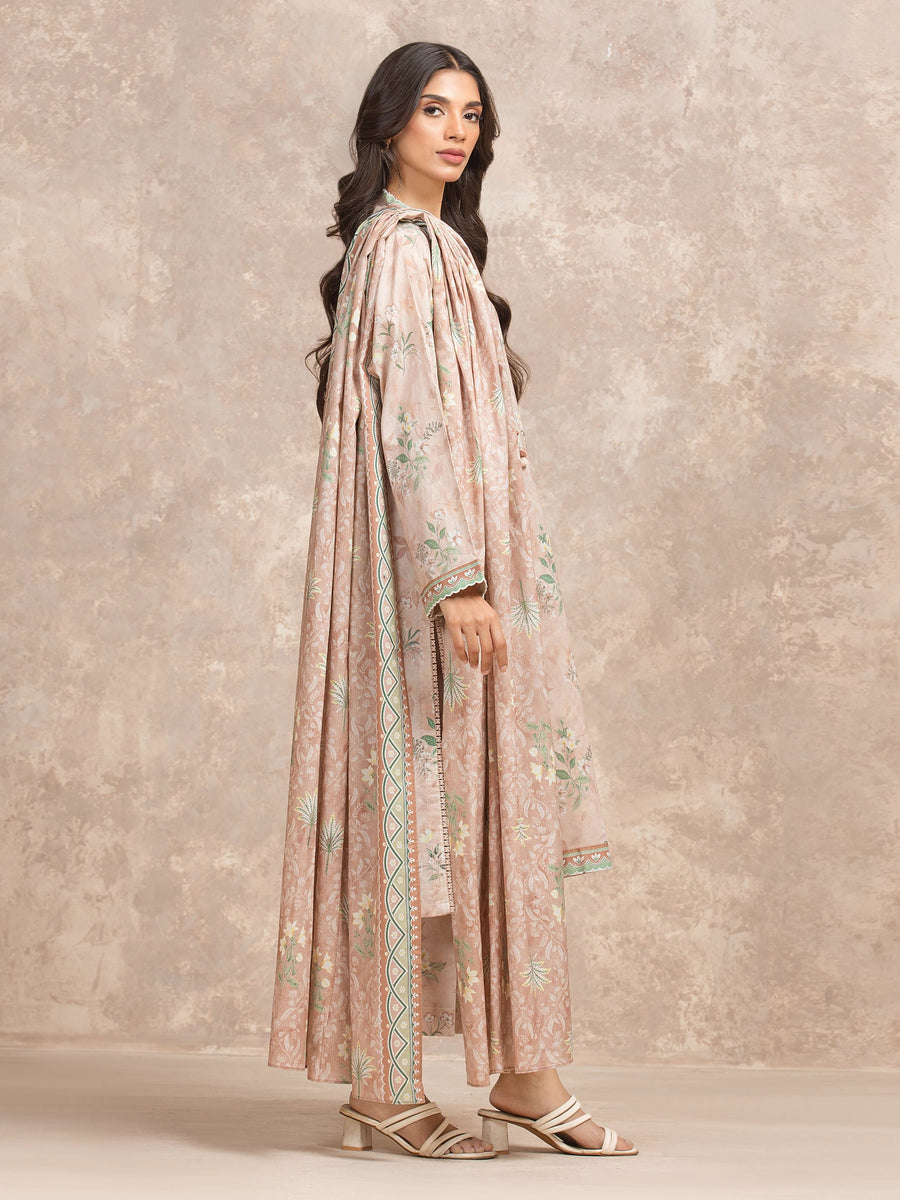 edenrobe Allure Lawn Unstitched Printed 3Pc Suit EWU6A1-36516