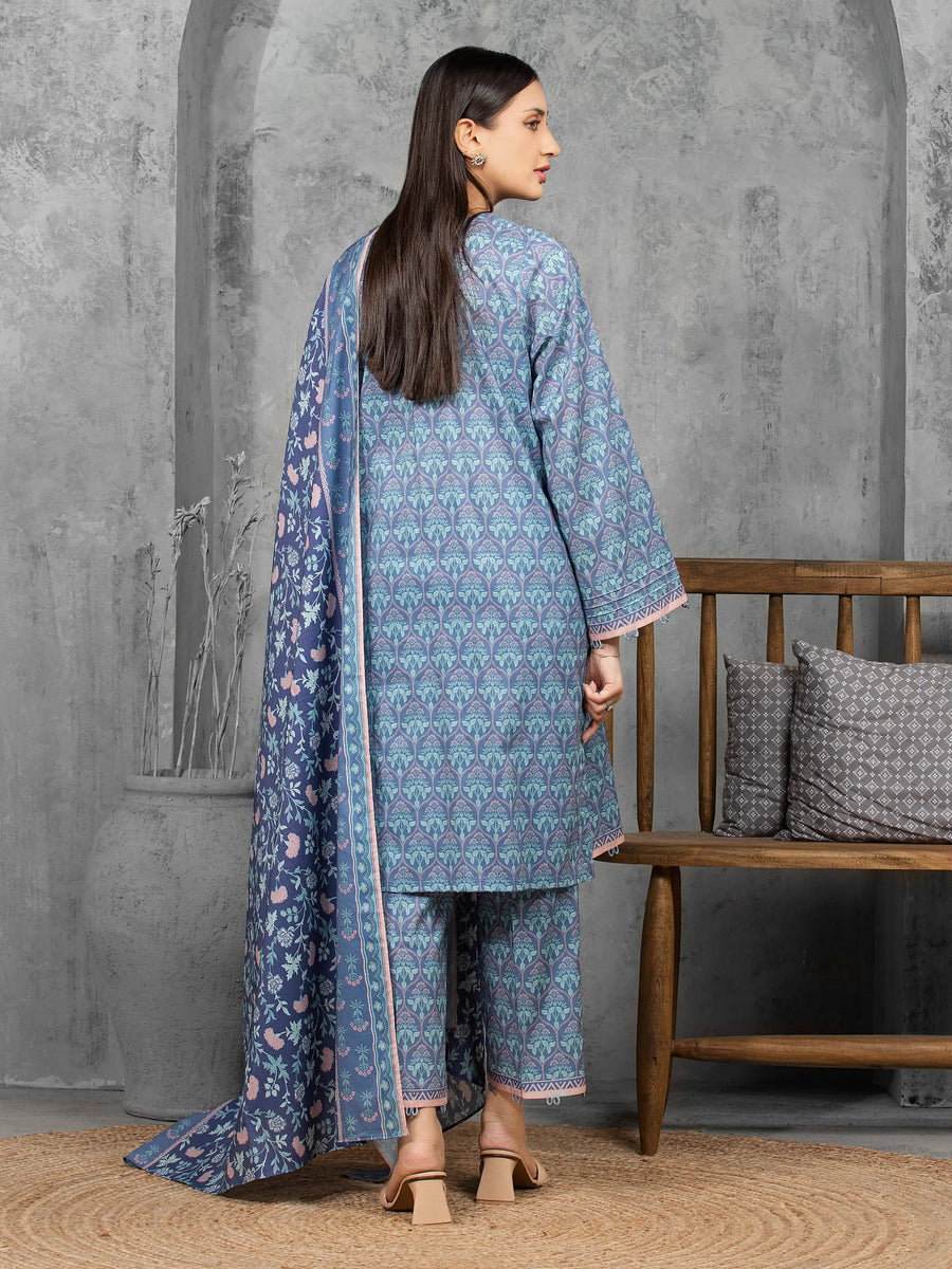 edenrobe Allure Lawn Unstitched Printed 3Pc Suit EWU6A1-36518