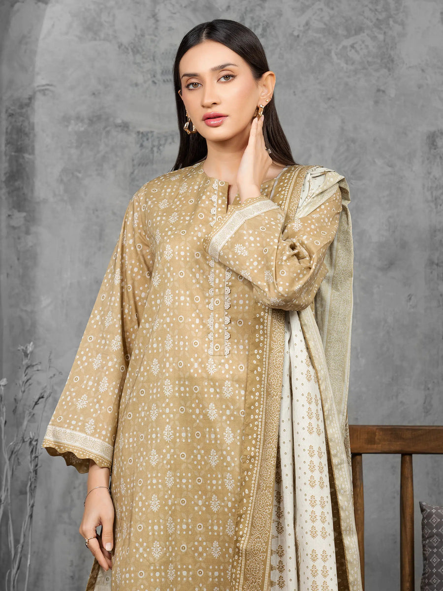 edenrobe Allure Lawn Unstitched Printed 3Pc Suit EWU6A1-36519