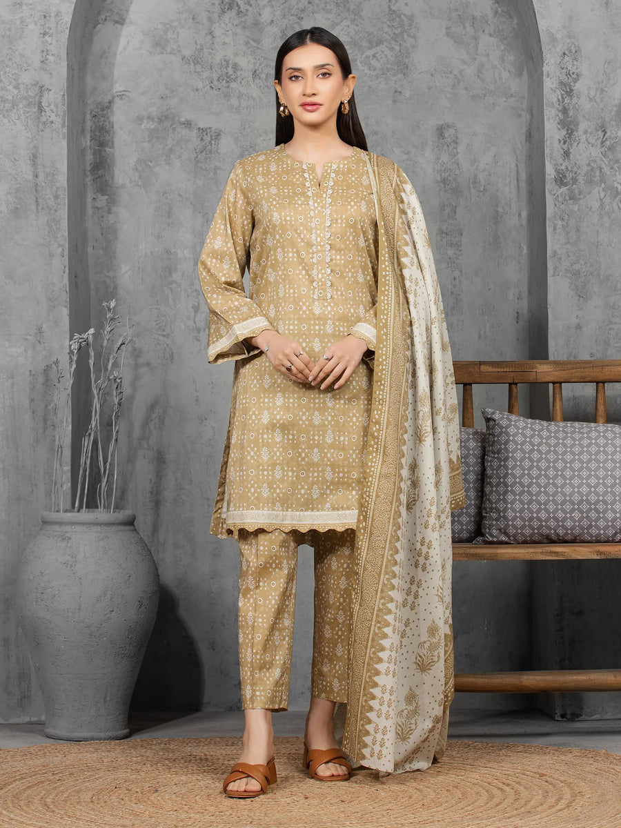 edenrobe Allure Lawn Unstitched Printed 3Pc Suit EWU6A1-36519