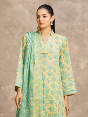 edenrobe Allure Lawn Unstitched Printed 3Pc Suit EWU6A1-36520