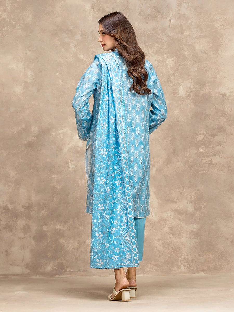 edenrobe Allure Lawn Unstitched Printed 3Pc Suit EWU6A1-36521