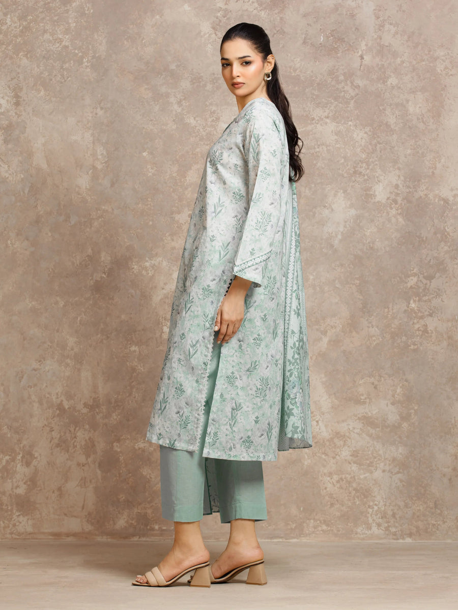 edenrobe Allure Lawn Unstitched Printed 3Pc Suit EWU6A1-36522